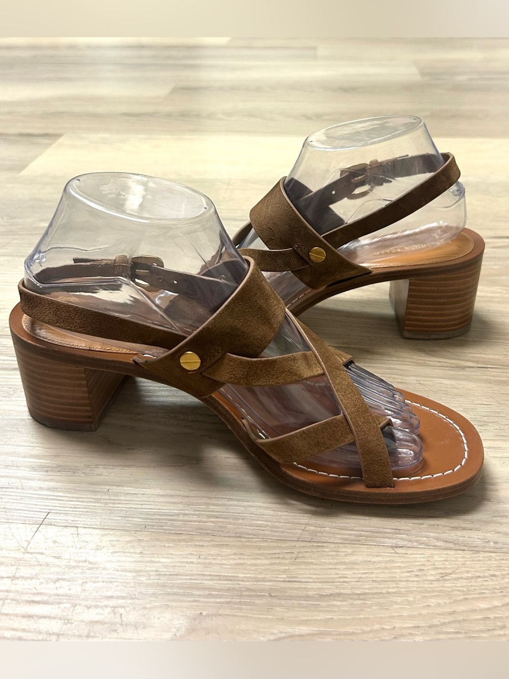 Veronica Beard Sandals Elodie Slingback Brown Leather Strappy Womens Sz 8.5M - Picture 11 of 14
